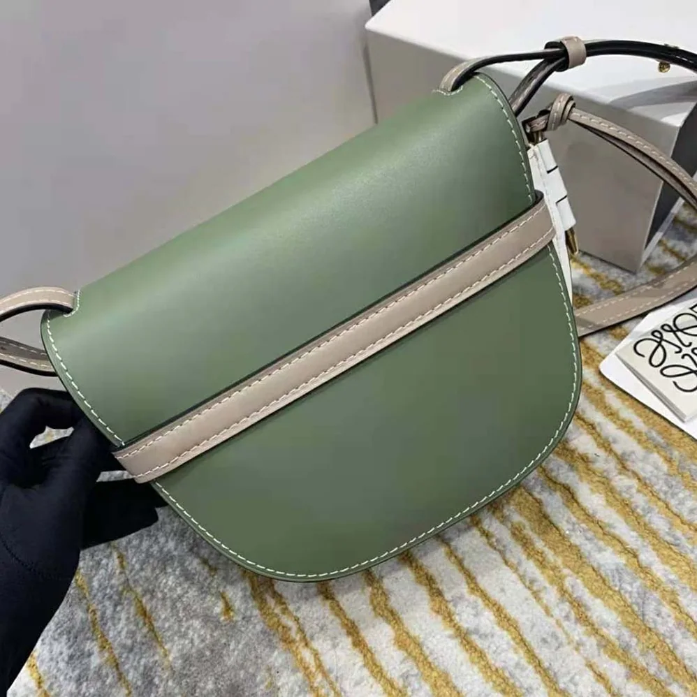 Loewe Small Gate Bag in Soft Calfskin for Women in Green