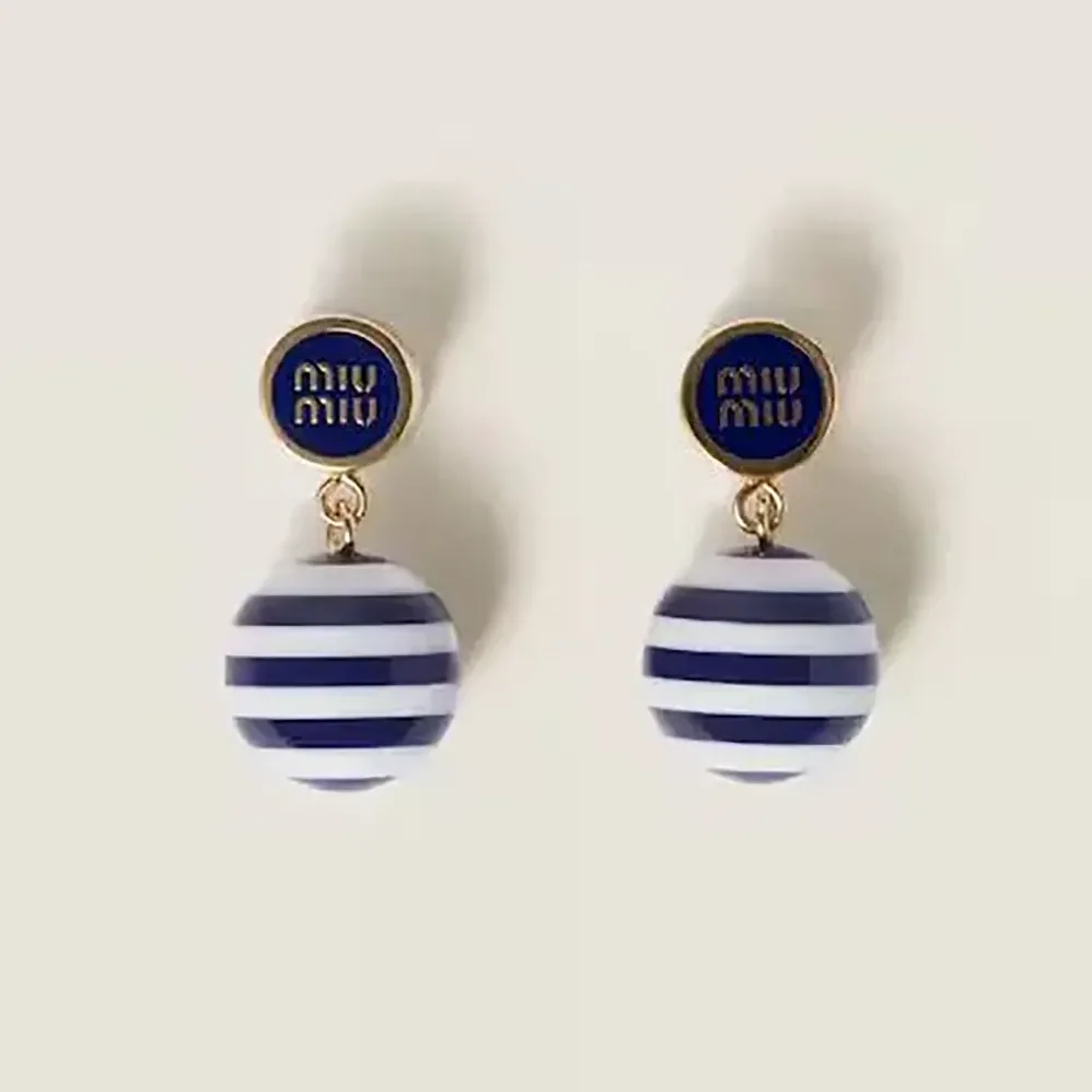 Miu Miu Metal and Pearl Earrings for Women
