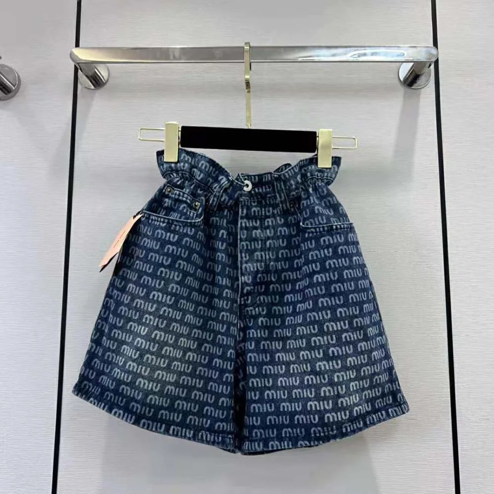 Miu Miu Denim Shorts with Coin Pocket for Women Miu Miu Denim Shorts with Coin Pocket for Women