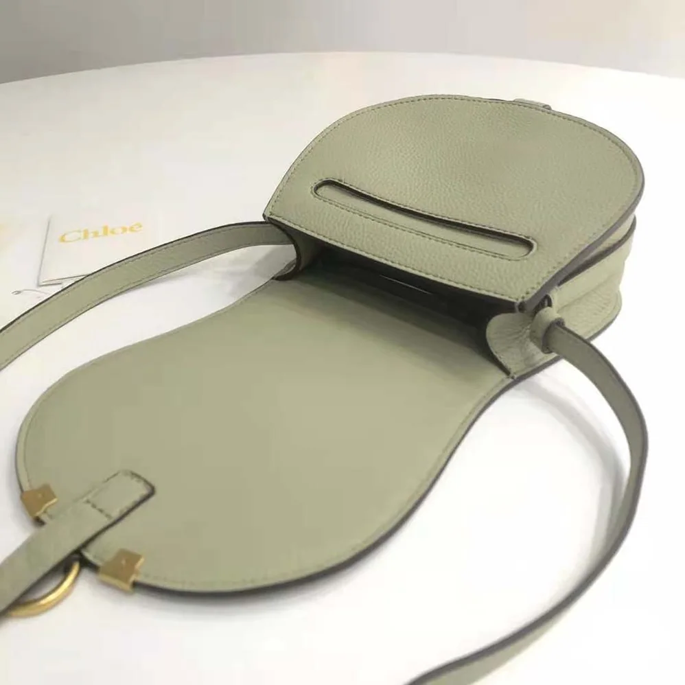 Chloe Marcie Small Saddle Bag for Women in Green Chloe Marcie Small Saddle Bag for Women in Green