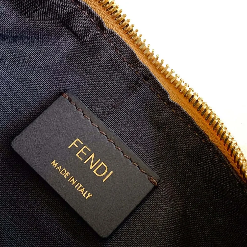 Fendi Fendigraphy Mini Gold Leather Mini for Women in bag