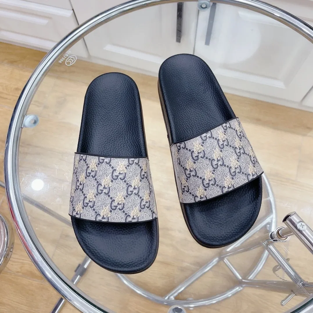 Gucci GG Slide Sandal With Bees Black for Women Gucci GG Slide Sandal With Bees Black for Women