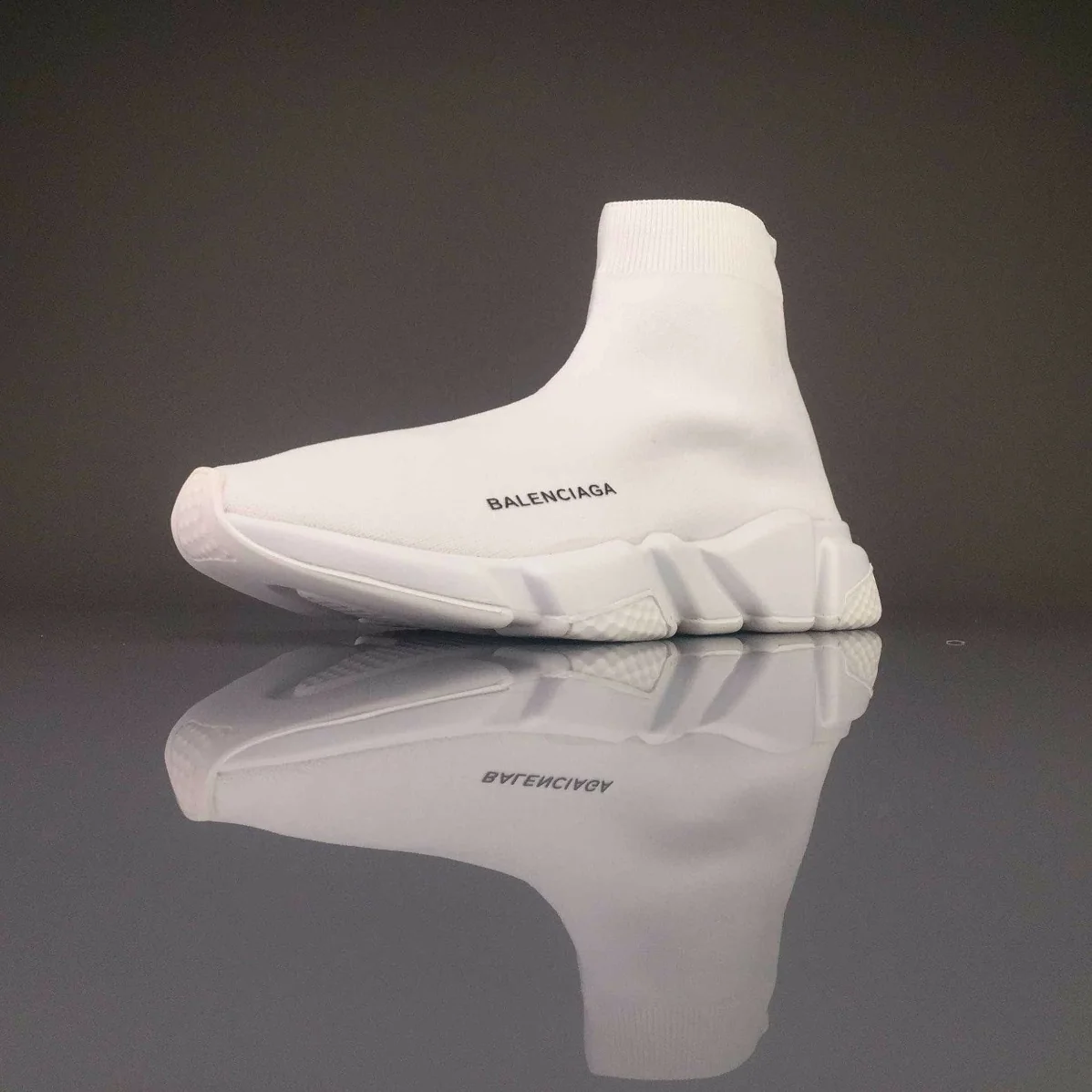 Balenciaga Stretch Mesh High Top Sneakers for Unisex in White Balenciaga Stretch Mesh High Top Sneakers for Unisex in White