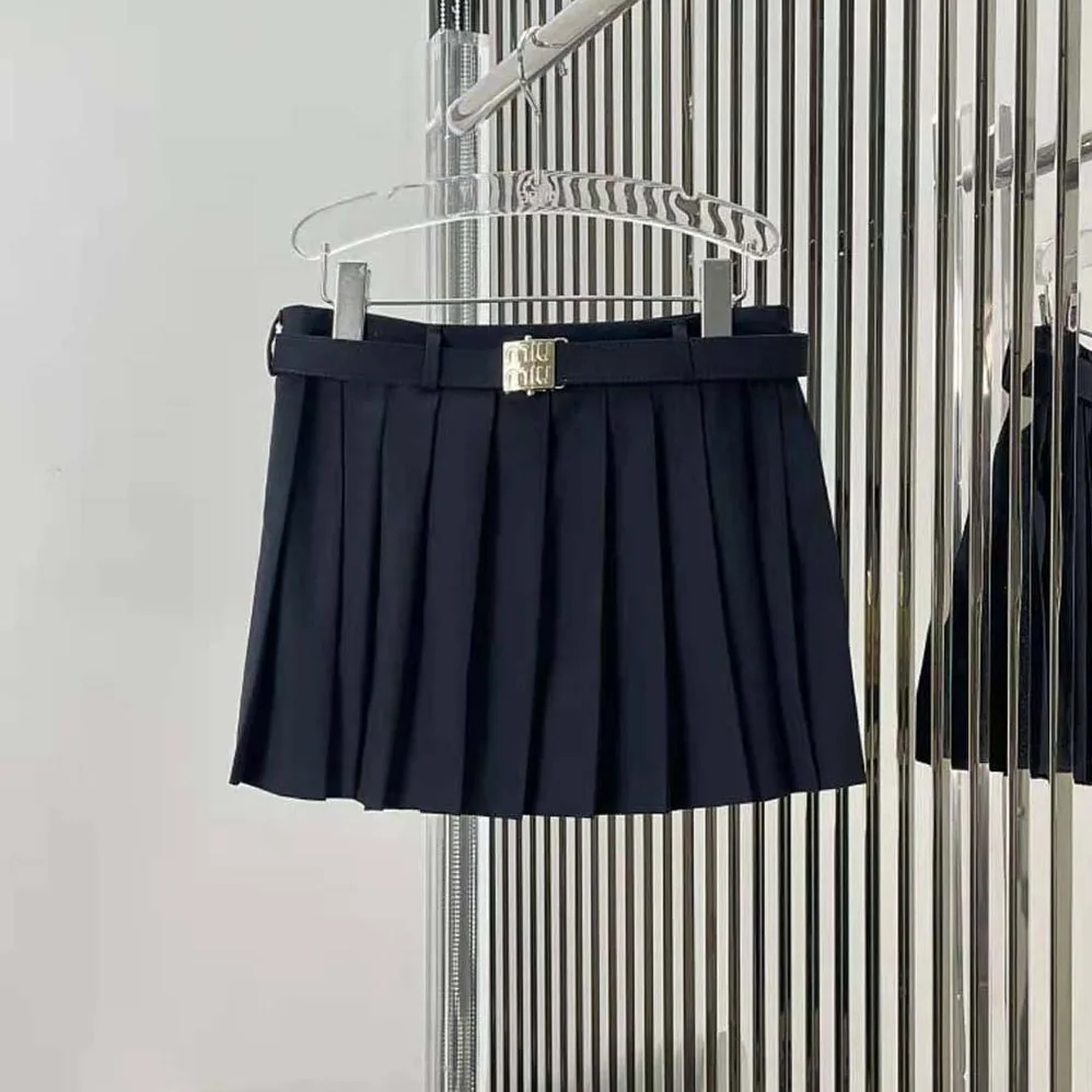 Miu Miu Pleated Batavia Miniskirt for Women
