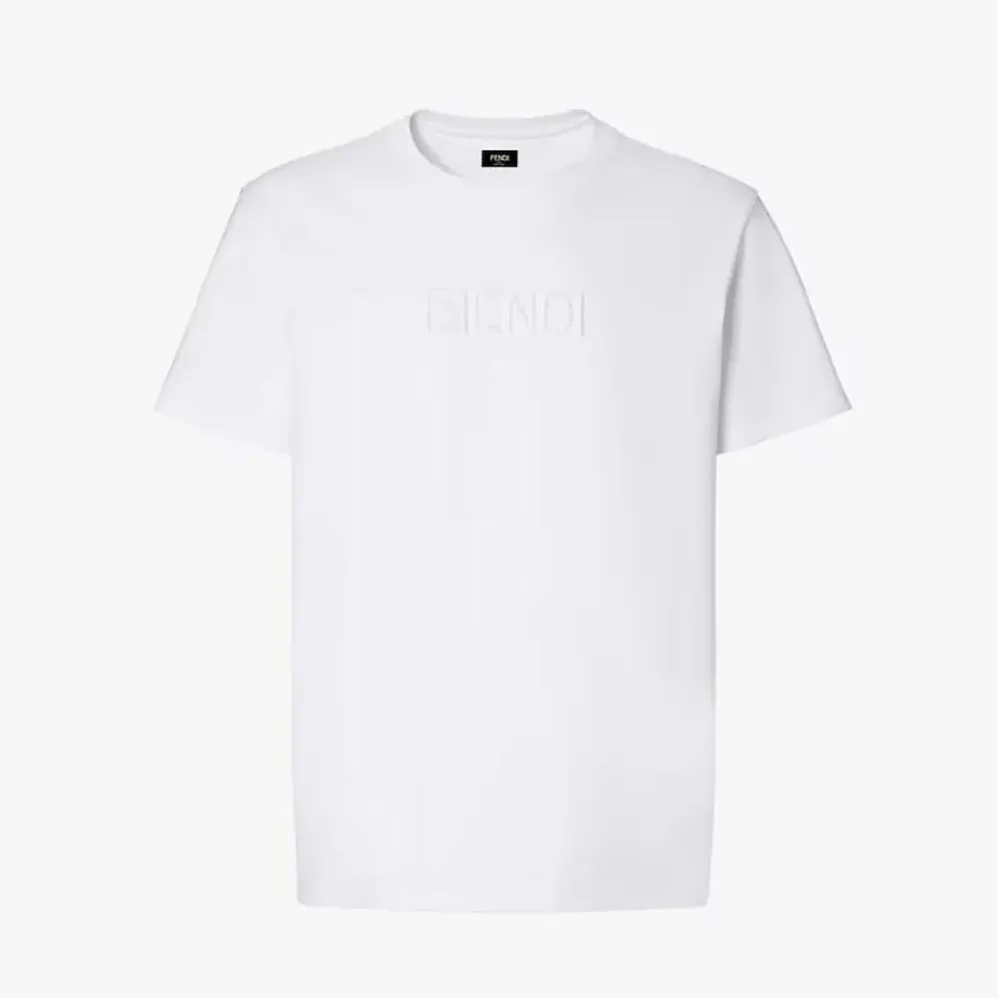 Fendi White Cotton T for Women in shirt Fendi White Cotton T for Women in shirt