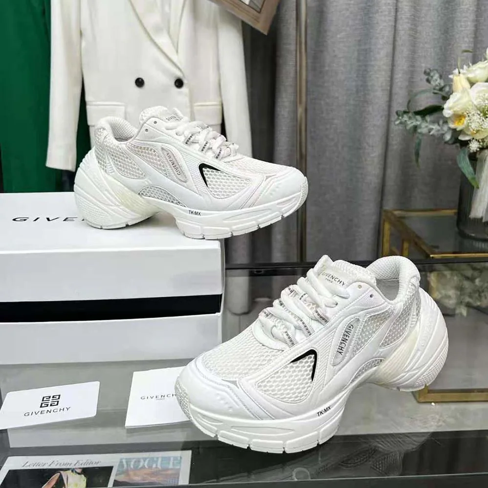 Givenchy TK-MX Runner Sneakers in Mesh for Unisex in White Givenchy TK-MX Runner Sneakers in Mesh for Unisex in White
