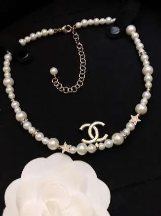 Chanel Diamond Double C Pentagram Necklace Gold Chanel Diamond Double C Pentagram Necklace Gold