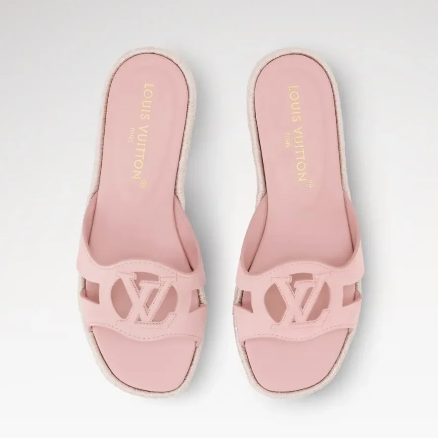 Louis Vuitton LV Isola Flat Espadrilles Pink 1AK2UK Louis Vuitton LV Isola Flat Espadrilles Pink 1AK2UK