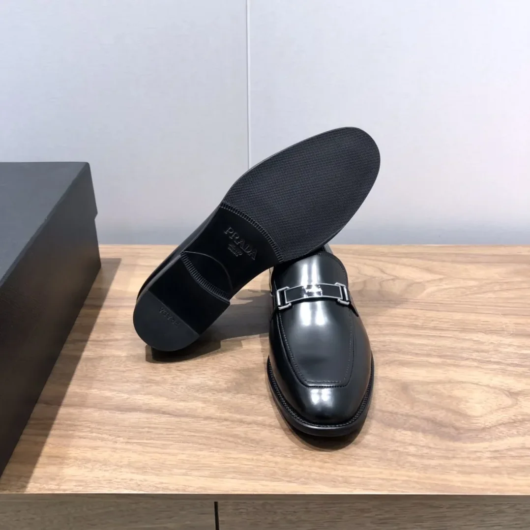Prada Brushed Loafers Black in PRD Prada Brushed Loafers Black in PRD