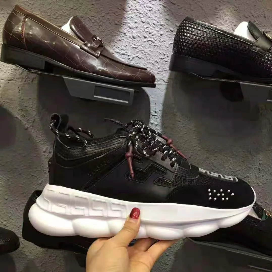 Versace Chain Reaction Sneakers for Men in Black