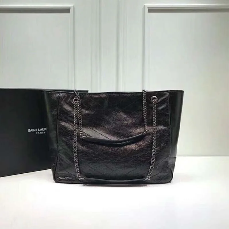 Saint Laurent YSL Large Niki Shopping Bag Crinkled Quilted for Women Saint Laurent YSL Large Niki Shopping Bag Crinkled Quilted for Women
