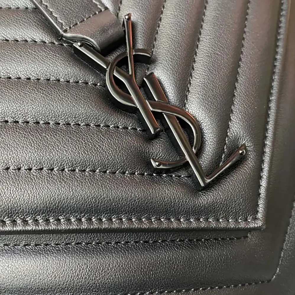 Saint Laurent YSL College Medium in Quilted Leather for Women in Black Saint Laurent YSL College Medium in Quilted Leather for Women in Black