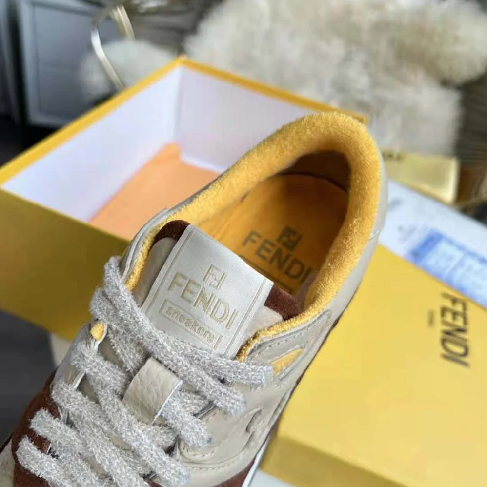 Fendi Match Beige Suede Low for Unisex in Tops Fendi Match Beige Suede Low for Unisex in Tops