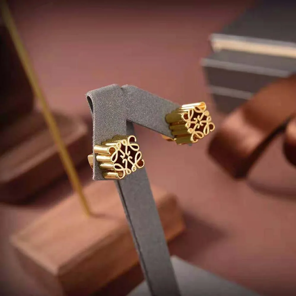 Loewe Anagram Earrings in Metal for Women Loewe Anagram Earrings in Metal for Women