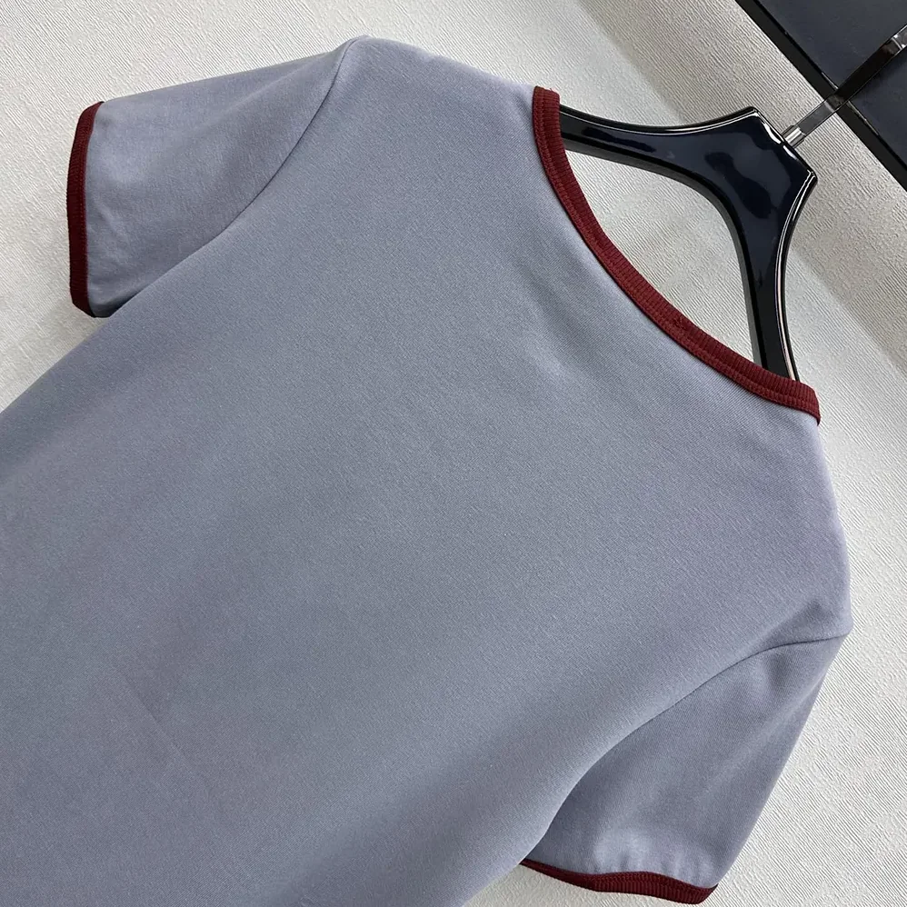 Prada Cotton T-Shirt for Women in Light Blue Prada Cotton T-Shirt for Women in Light Blue