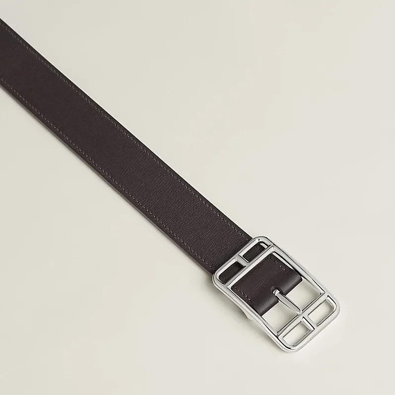 Hermes Cape Cod Reversible Belt Macassar in Brown