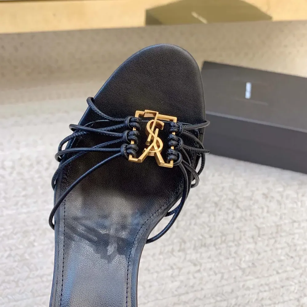 Saint Laurent YSL Babylone Sandals in Smooth Leather for Women Saint Laurent YSL Babylone Sandals in Smooth Leather for Women