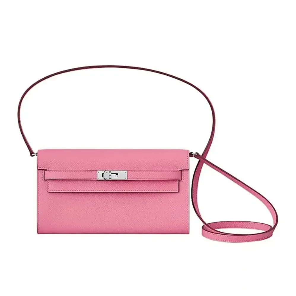 Hermes Kelly To Go in Epsom Leather for Women in Pink Hermes Kelly To Go in Epsom Leather for Women in Pink