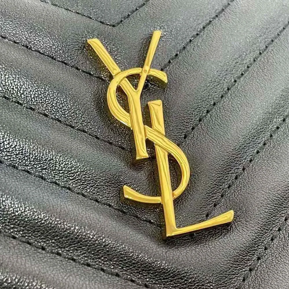 Saint Laurent YSL Monogram Tablet Pouch in Matelassé Leather for Women in Black Saint Laurent YSL Monogram Tablet Pouch in Matelassé Leather for Women in Black