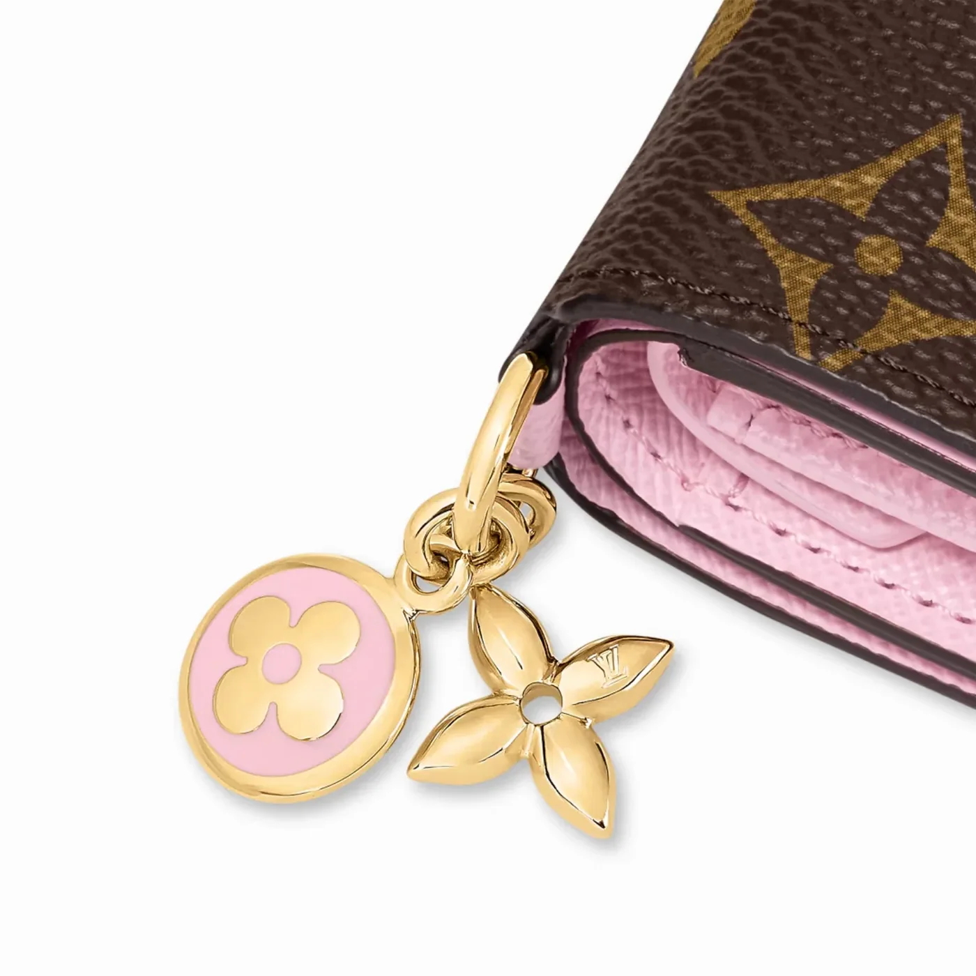Louis Vuitton LV Charms Pocket Wallet Monogram in Pink /