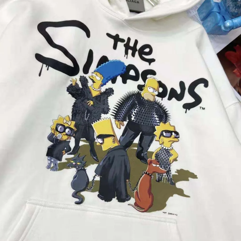 Balenciaga Simpsons Tm and 20th Television Hoodie Wide Fit in White for Men