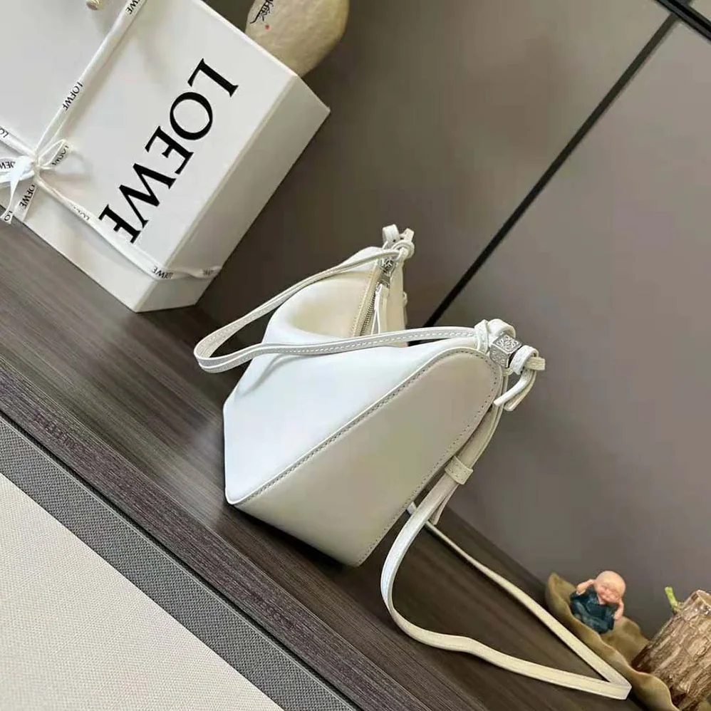 Loewe Mini Hammock Hobo Bag in Classic Calfskin for Women in White Loewe Mini Hammock Hobo Bag in Classic Calfskin for Women in White