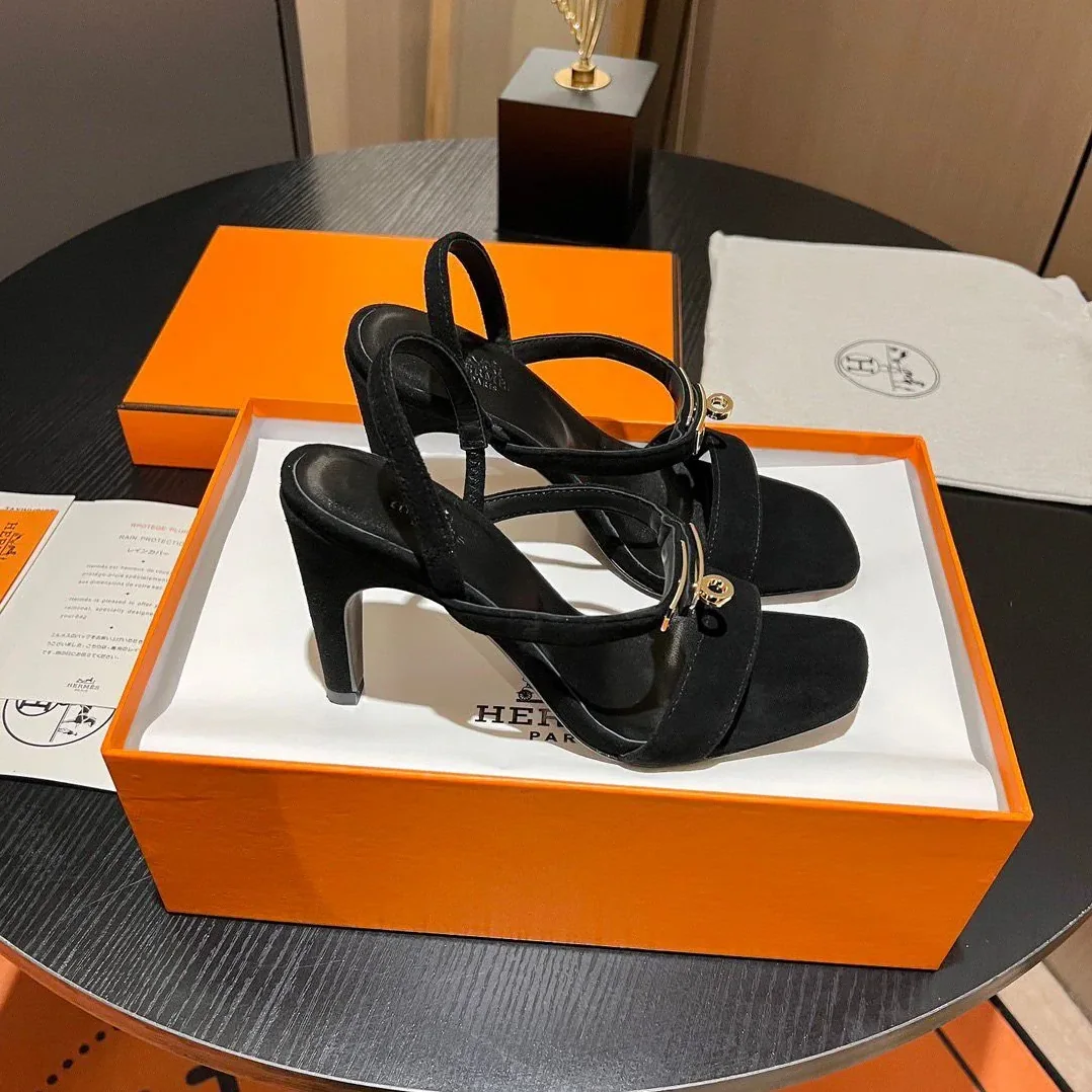 Hermes Glamour 75 Sandals Black Hermes Glamour 75 Sandals Black