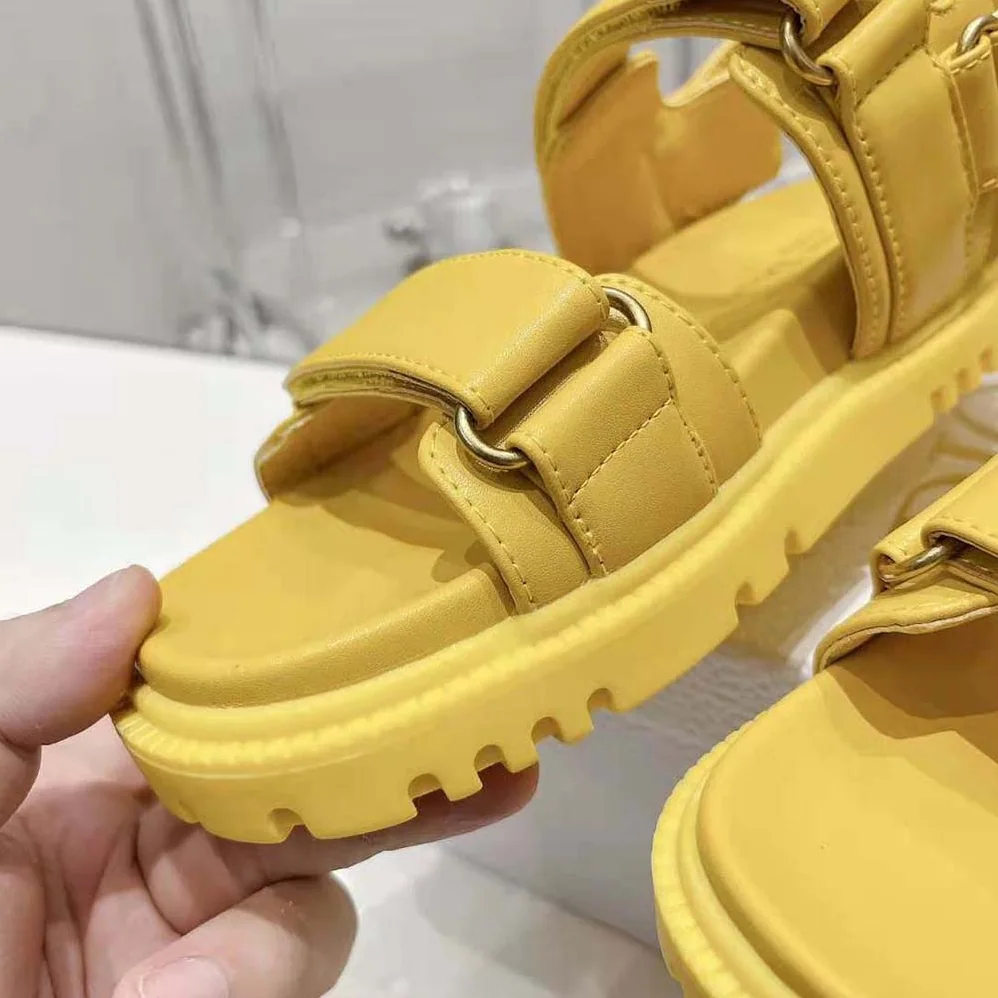 Dior Dioract Sandal Mustard Yellow Lambskin for Women Dior Dioract Sandal Mustard Yellow Lambskin for Women
