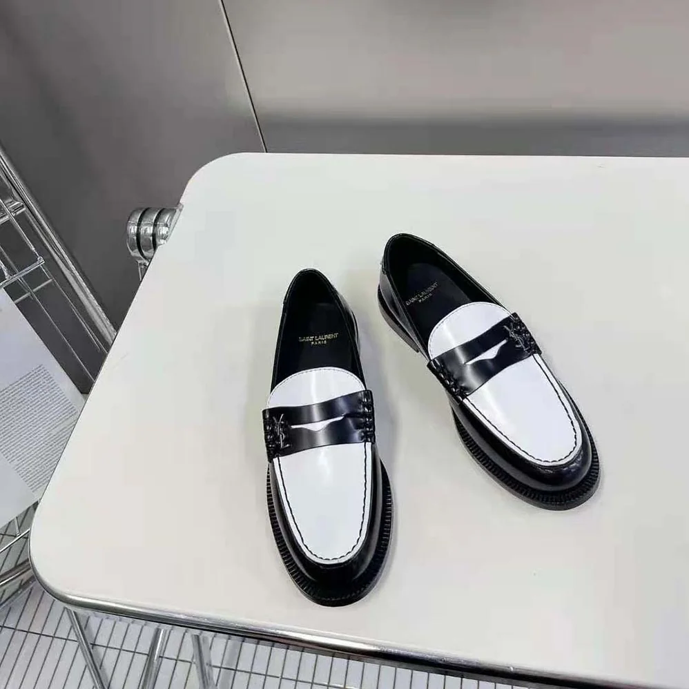 Celine Le Loafer Penny Slippers in Patent Leather for Women in White Celine Le Loafer Penny Slippers in Patent Leather for Women in White