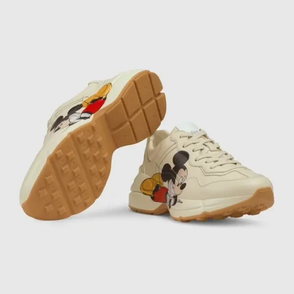 Gucci x Disney Rhyton Sneaker With Mickey Mouse Beige for Men Gucci x Disney Rhyton Sneaker With Mickey Mouse Beige for Men