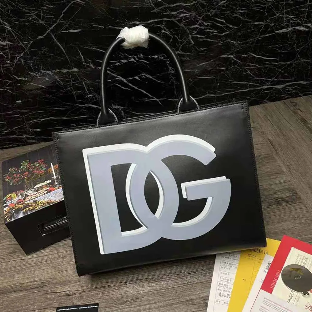 Dolce Gabbana D&G Small Calfskin DG Daily Shopper with DG Logo Print for Women Dolce Gabbana D&G Small Calfskin DG Daily Shopper with DG Logo Print for Women