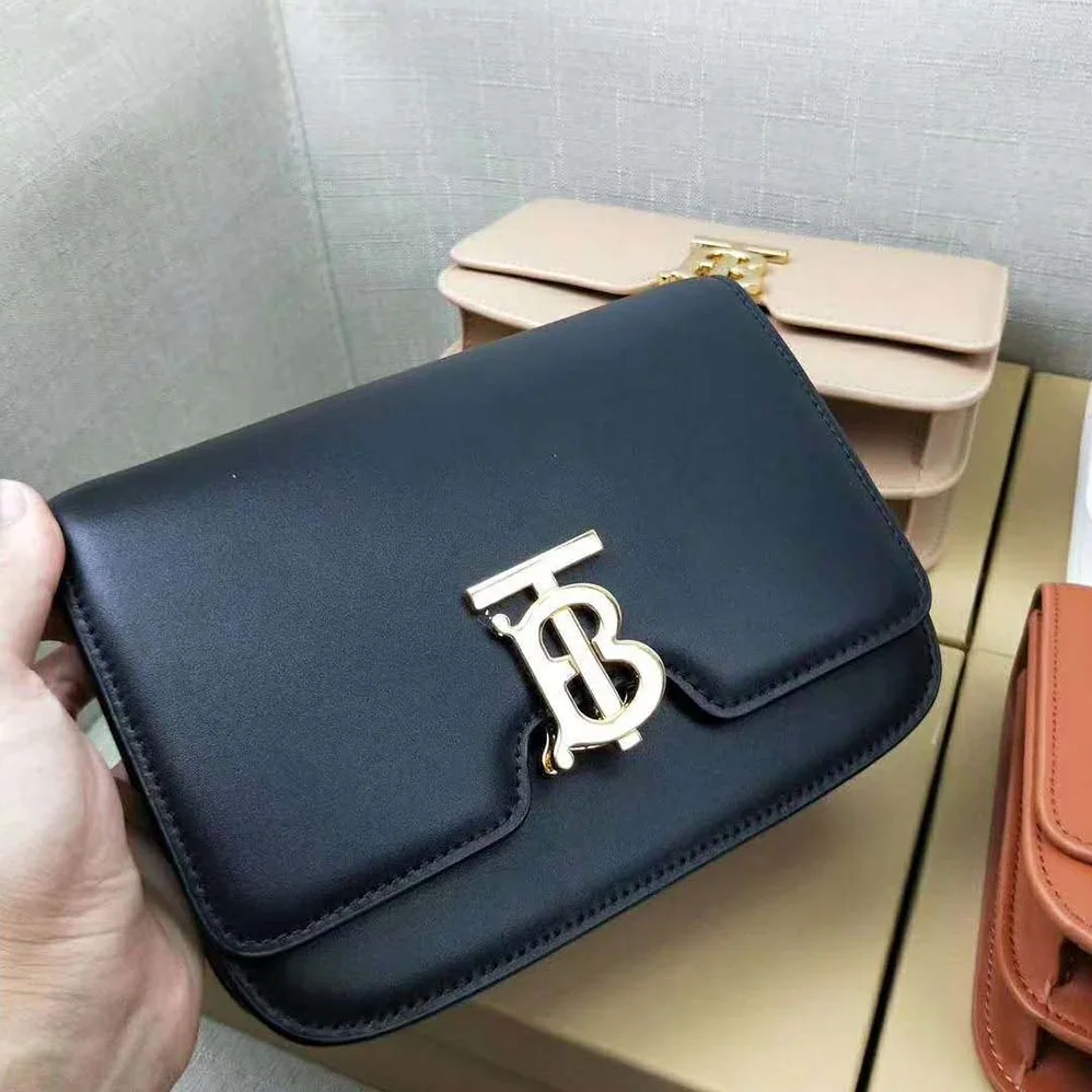 Burberry Small Leather TB Bag for Women in Black Burberry Small Leather TB Bag for Women in Black
