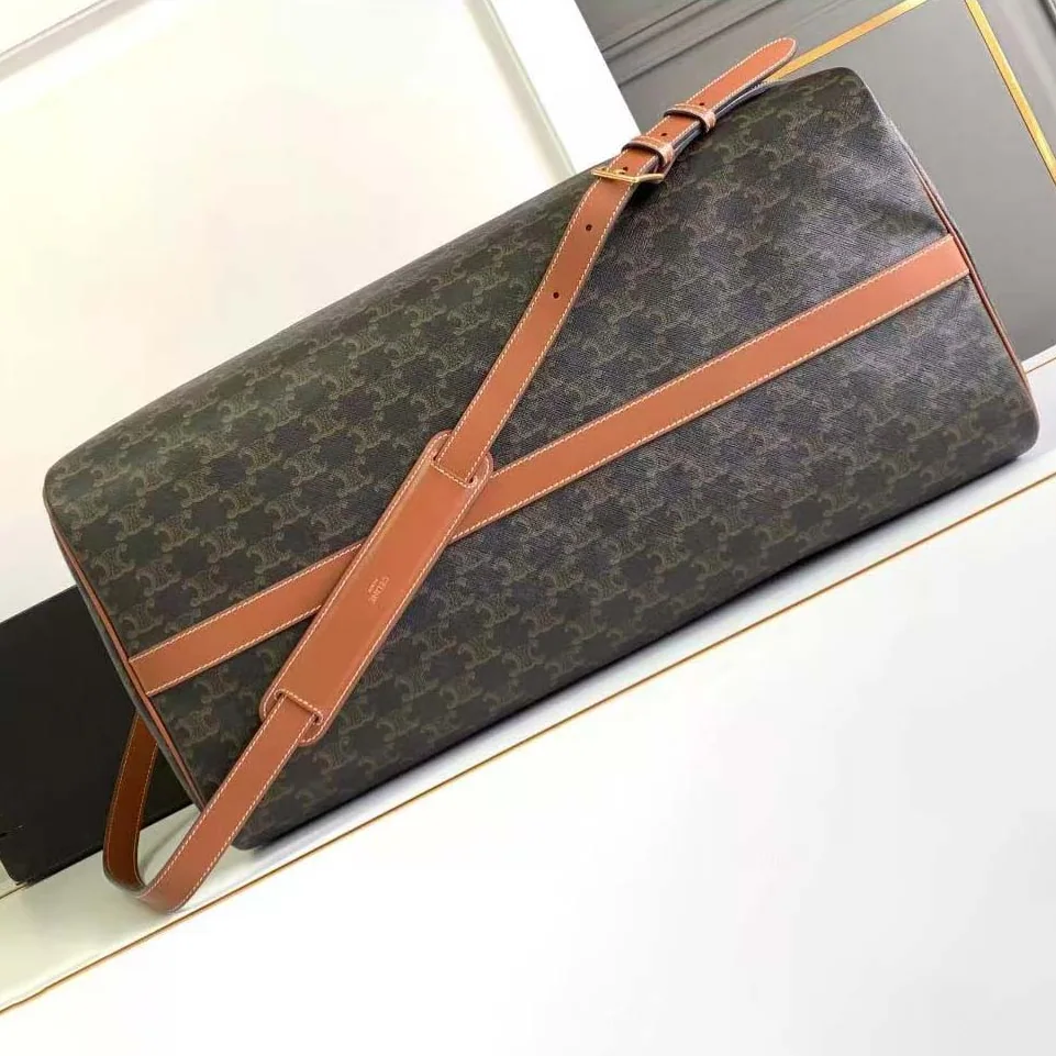 Celine Large Travel Bag in Triomphe Canvas with Celine Print for Unisex