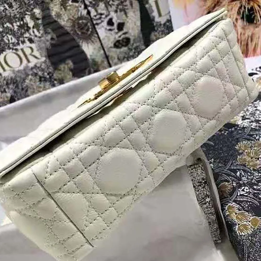 Dior Small Dior Caro Bag Lvory Supple Cannage Calfskin for Women in White Dior Small Dior Caro Bag Lvory Supple Cannage Calfskin for Women in White