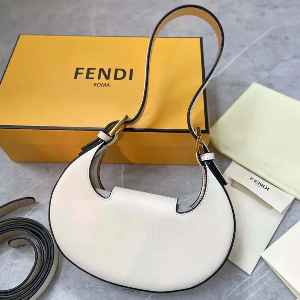 Fendi Cookie White Leather Mini Bag for Women Fendi Cookie White Leather Mini Bag for Women