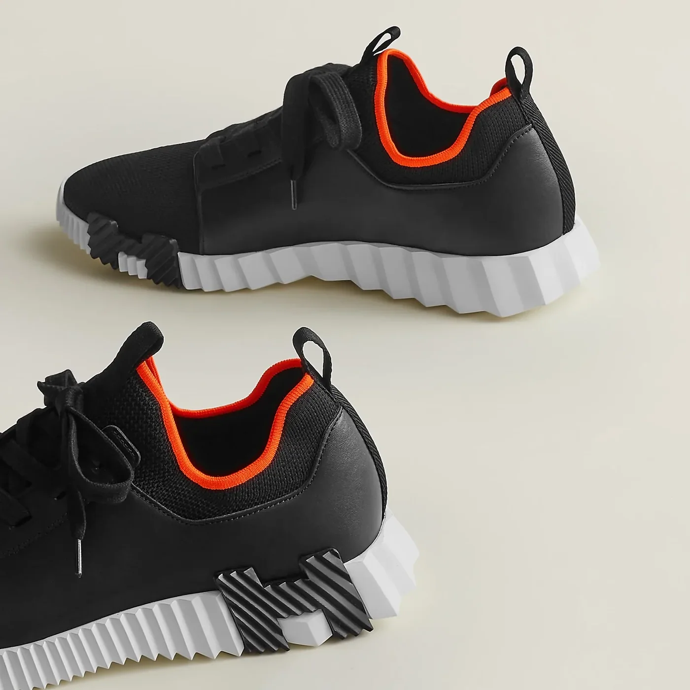 Hermes Depart Slip in On Sneakers Noir