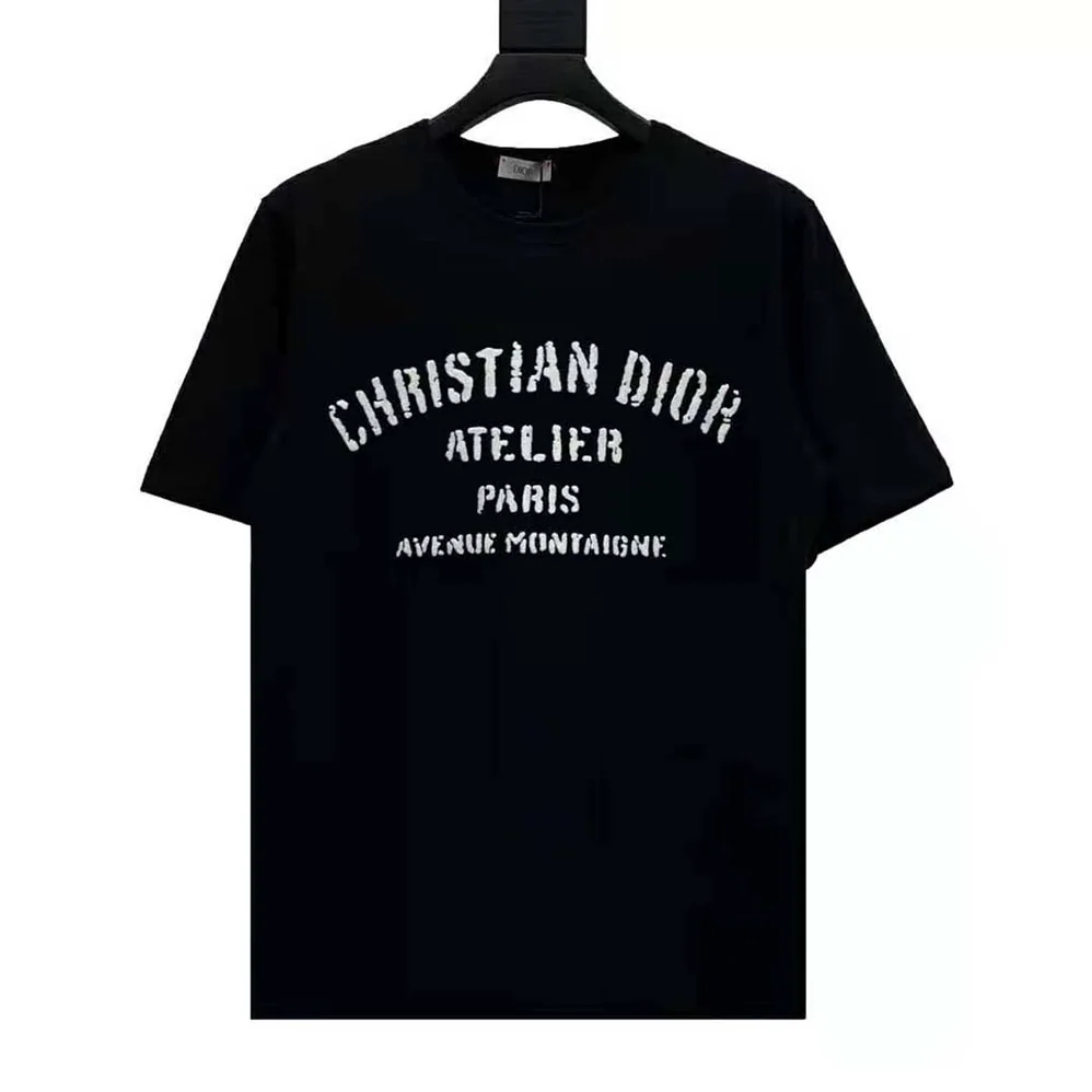 Dior Oversized Christian Dior Atelier T for Women in shirt Black Cotton Jersey Dior Oversized Christian Dior Atelier T for Women in shirt Black Cotton Jersey