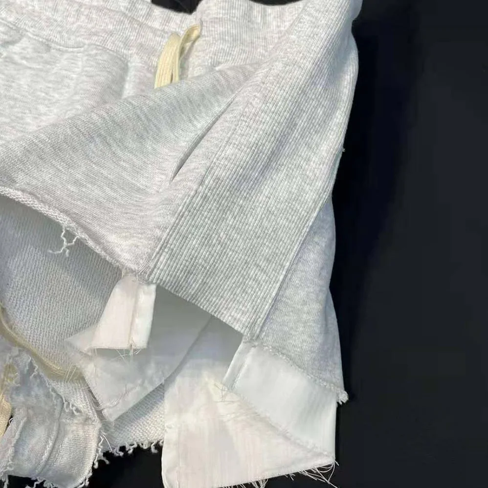 Miu Miu Embroidered Cotton Fleece Shorts for Women in Silver