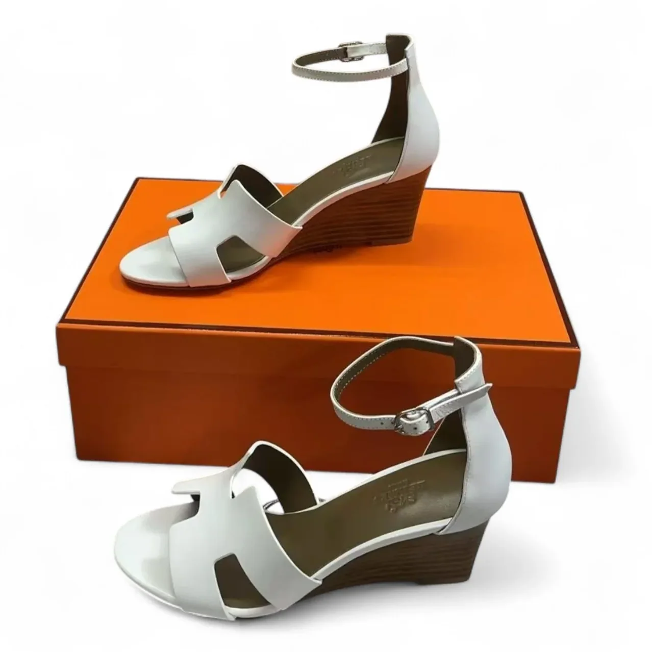 Hermes Legend Sandal White , Shoes for Women