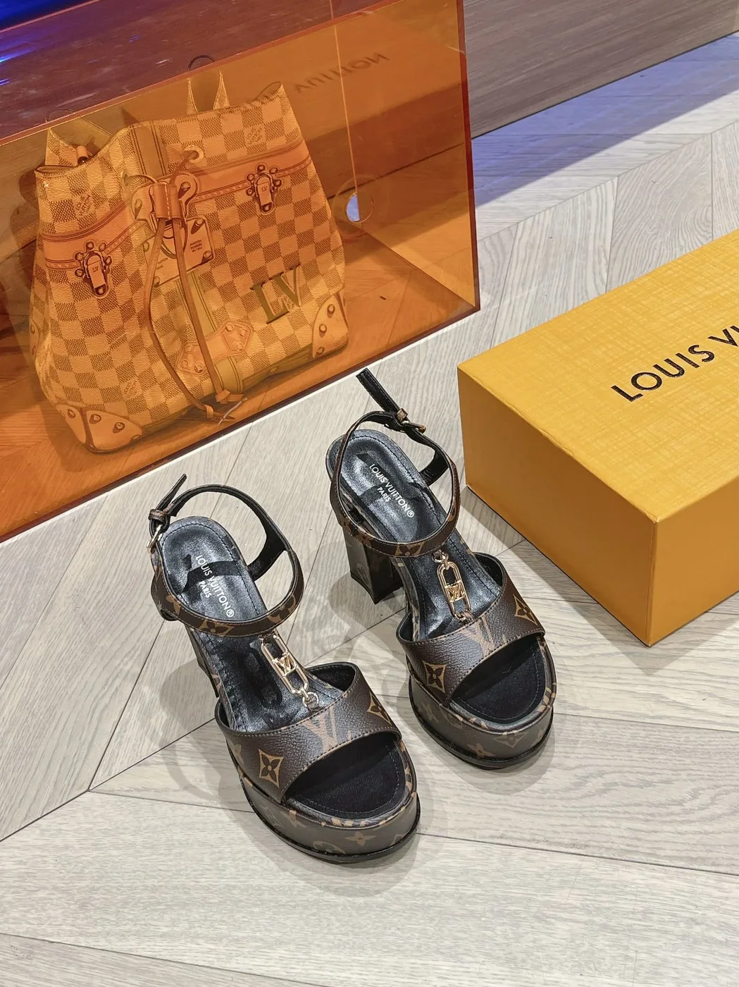Louis Vuitton Sparkle Sandal Brown Louis Vuitton Sparkle Sandal Brown
