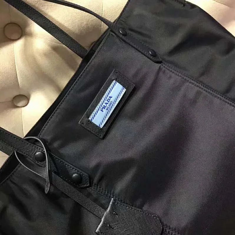 Prada Small Etiquette Nylon Bag for Women in Black Prada Small Etiquette Nylon Bag for Women in Black