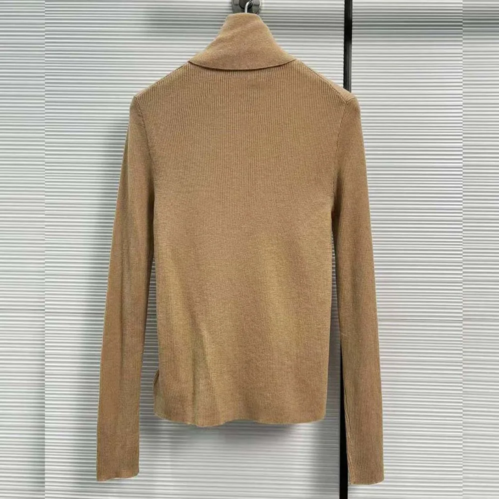 Prada Superfine Wool Turtleneck Sweater for Women in Brown