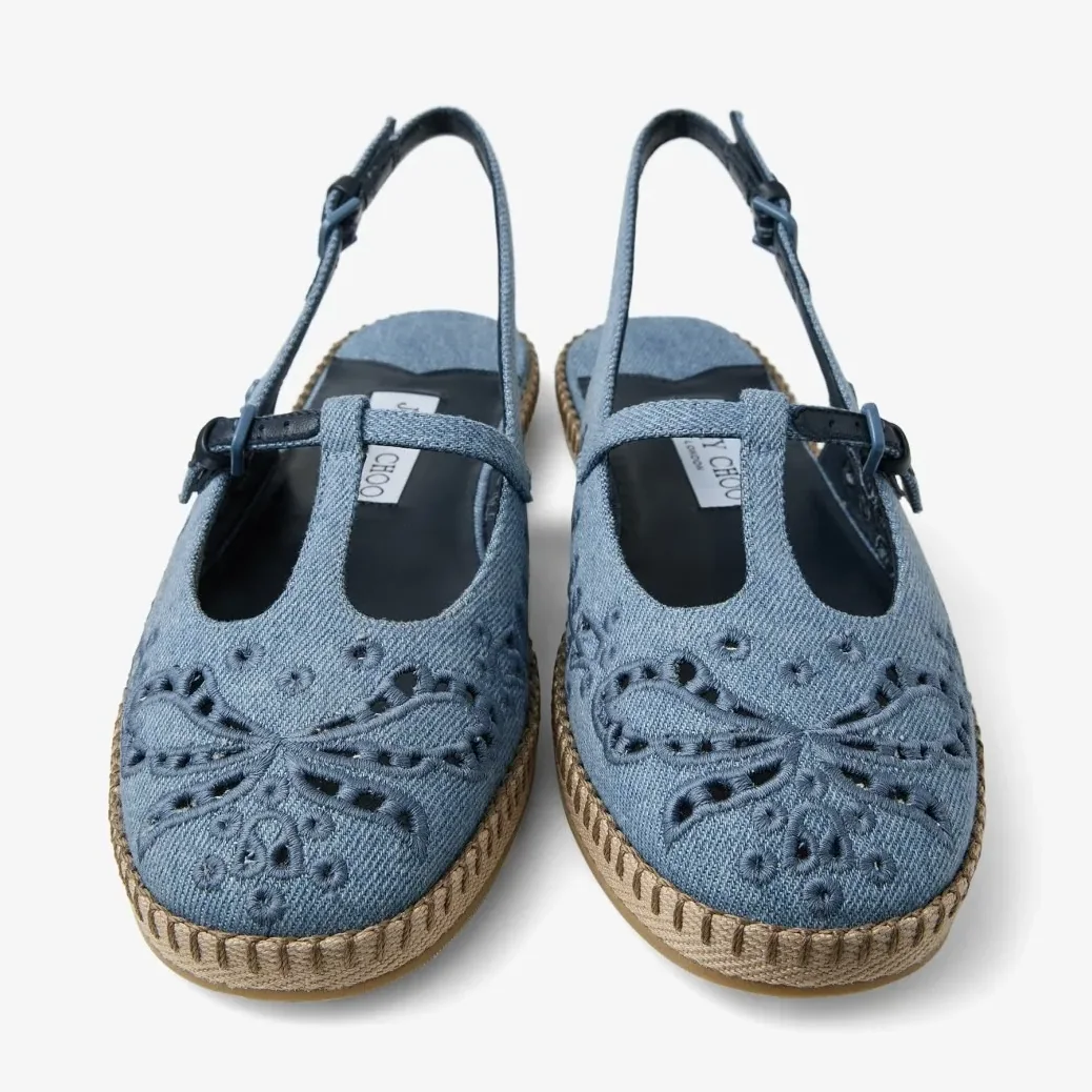 Jimmy Choo Amiee Flat Blue Haze AMIEEFLATDXY Jimmy Choo Amiee Flat Blue Haze AMIEEFLATDXY