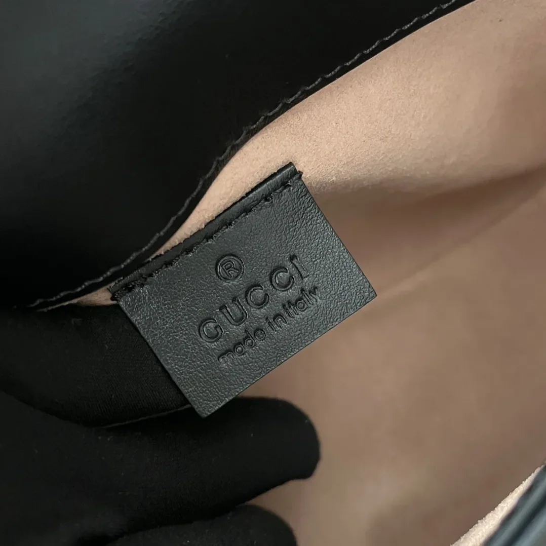 Gucci GG Marmont Mini Top Handle Bag Black
