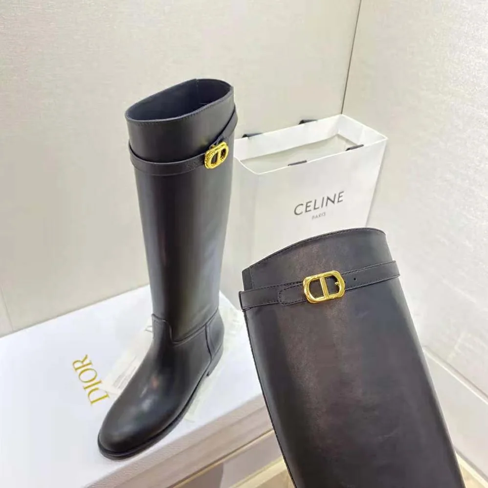 Dior Empreinte Boot Black Calfskin for Women Dior Empreinte Boot Black Calfskin for Women