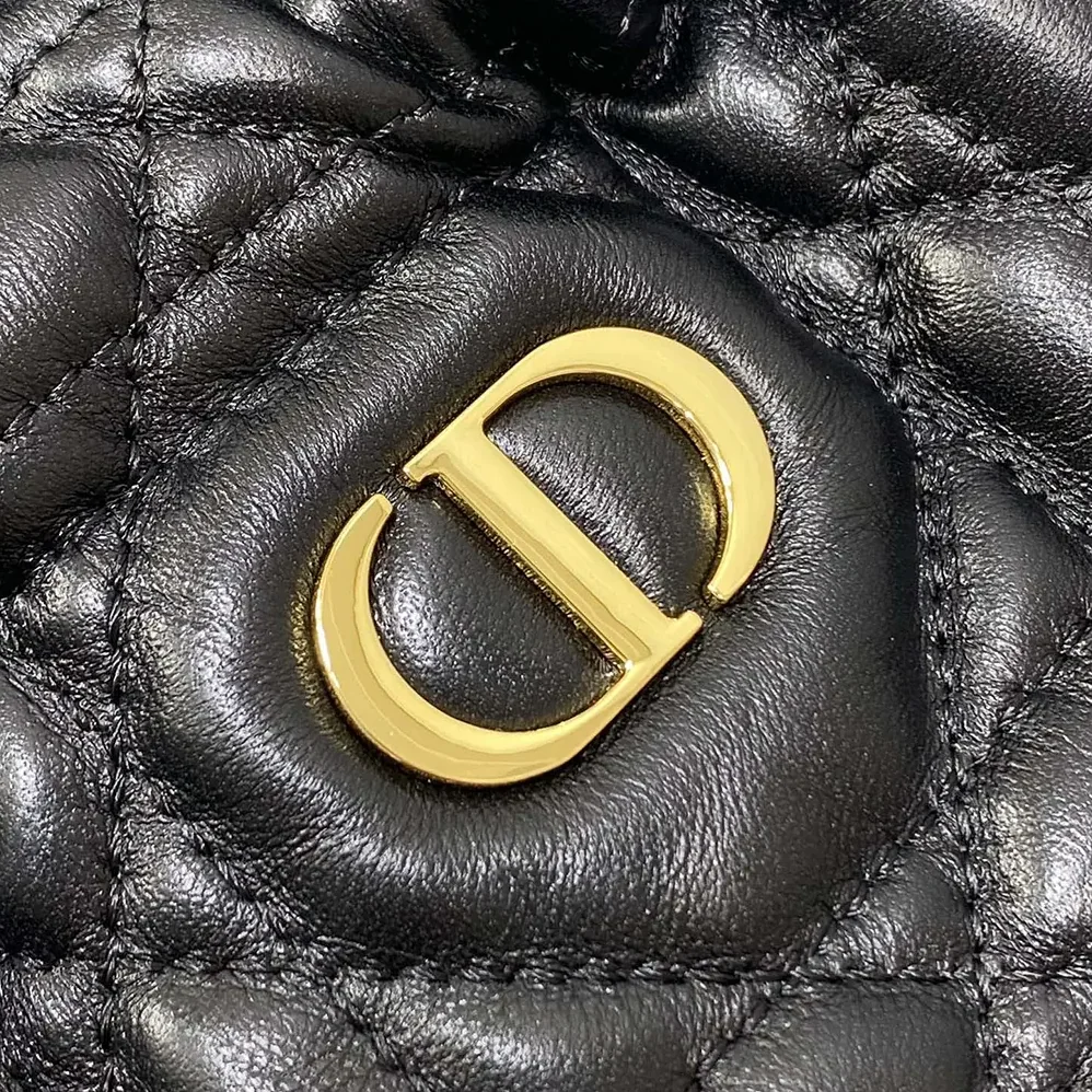 Dior Miss Caro Mini Bucket Bag with Drawstring Black Macrocannage Lambskin for Women Dior Miss Caro Mini Bucket Bag with Drawstring Black Macrocannage Lambskin for Women