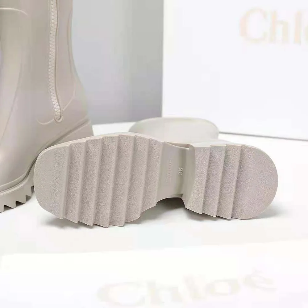 Chloe Betty Rain Boot in 50 mm Heel Height for Women in Beige