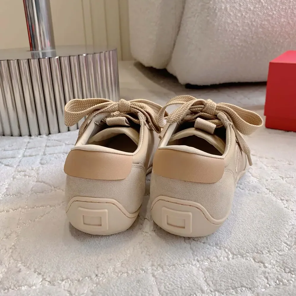 Roger Vivier Viv Low Sneakers in Suede for Women in Beige