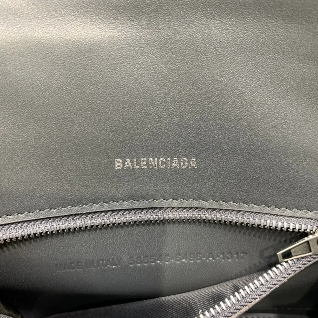 Balenciaga Hourglass Small Handbag In Dark Grey