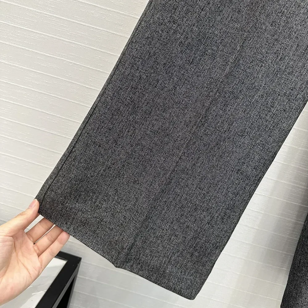 Dior Wide-Leg Pants Gray End-on for Women in End Virgin Wool